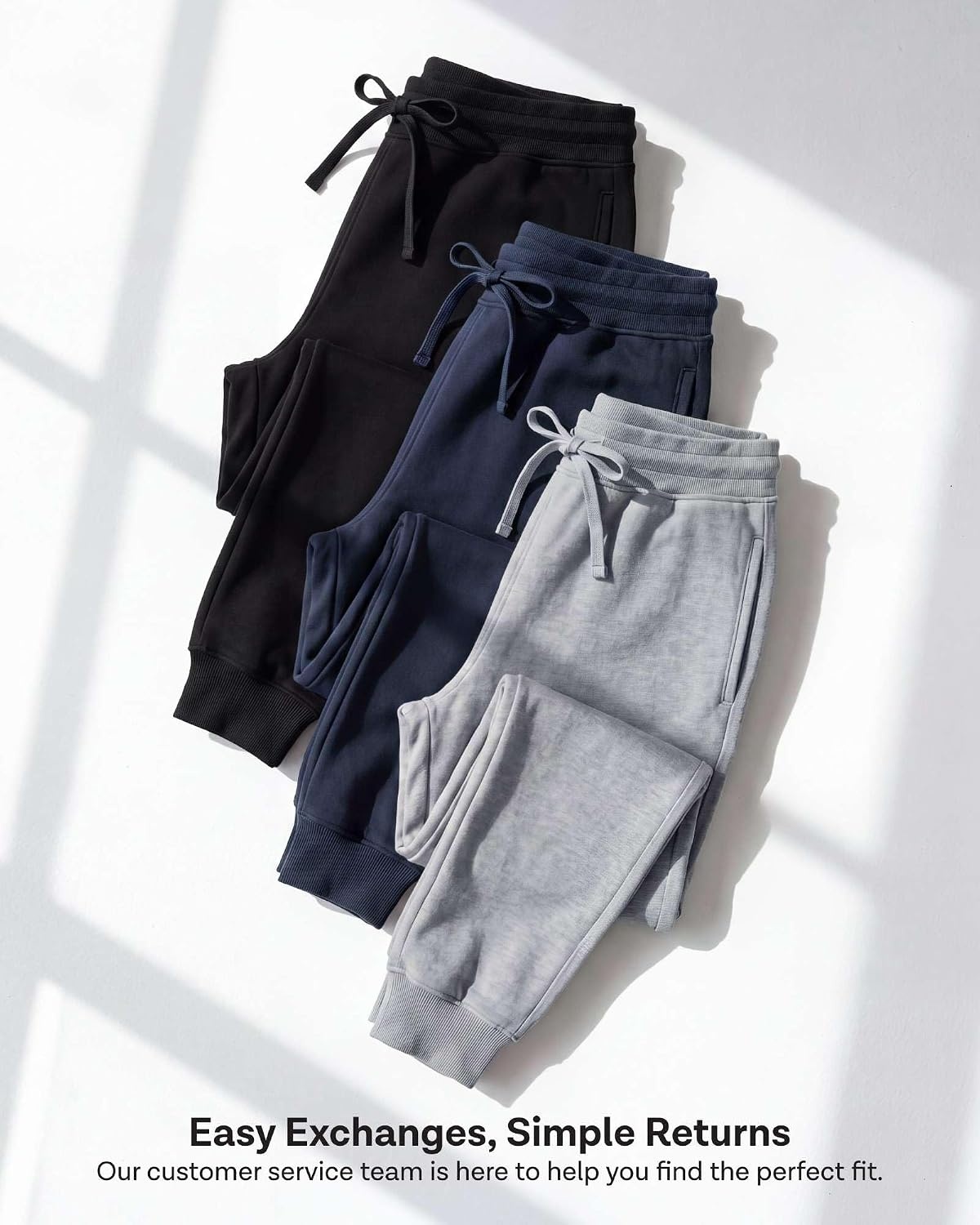 image:image3 Pack Womens Fleece Sweatpants Joggers Lounge Pants Warm Casual PocketsSet 4