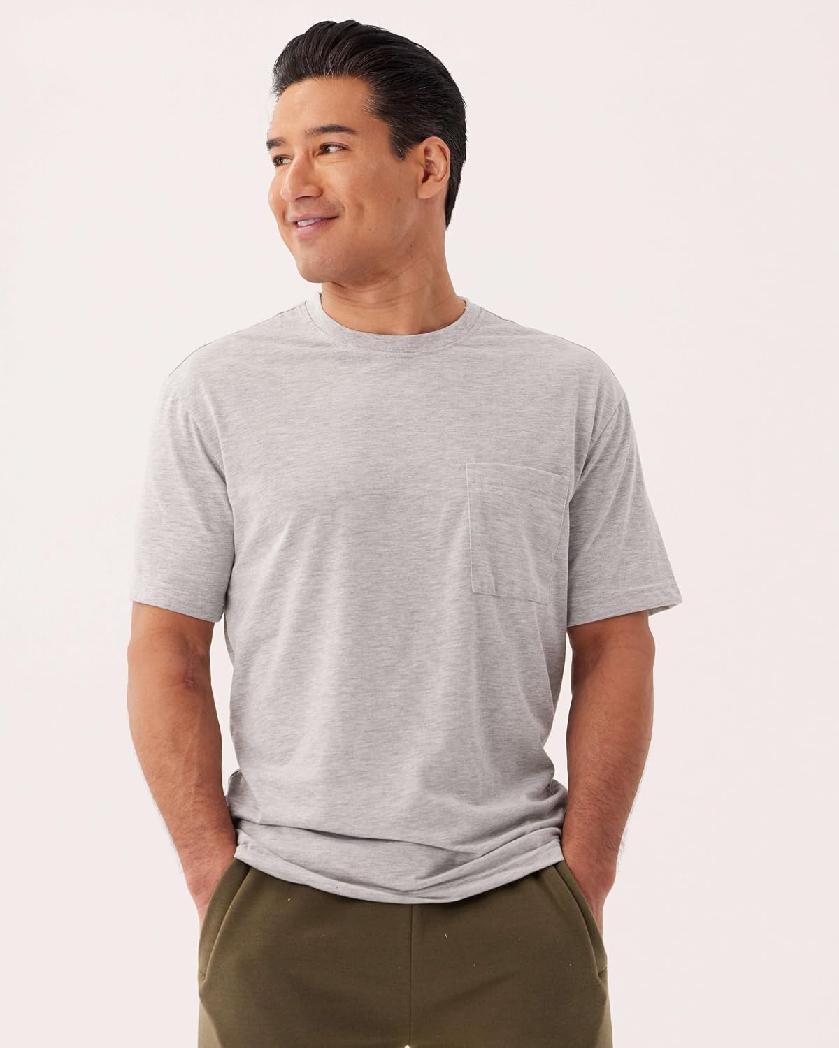 image:image4 Pack Mens Cotton Pocket T Shirts Crew Neck Short Sleeve Athletic GymSet 4