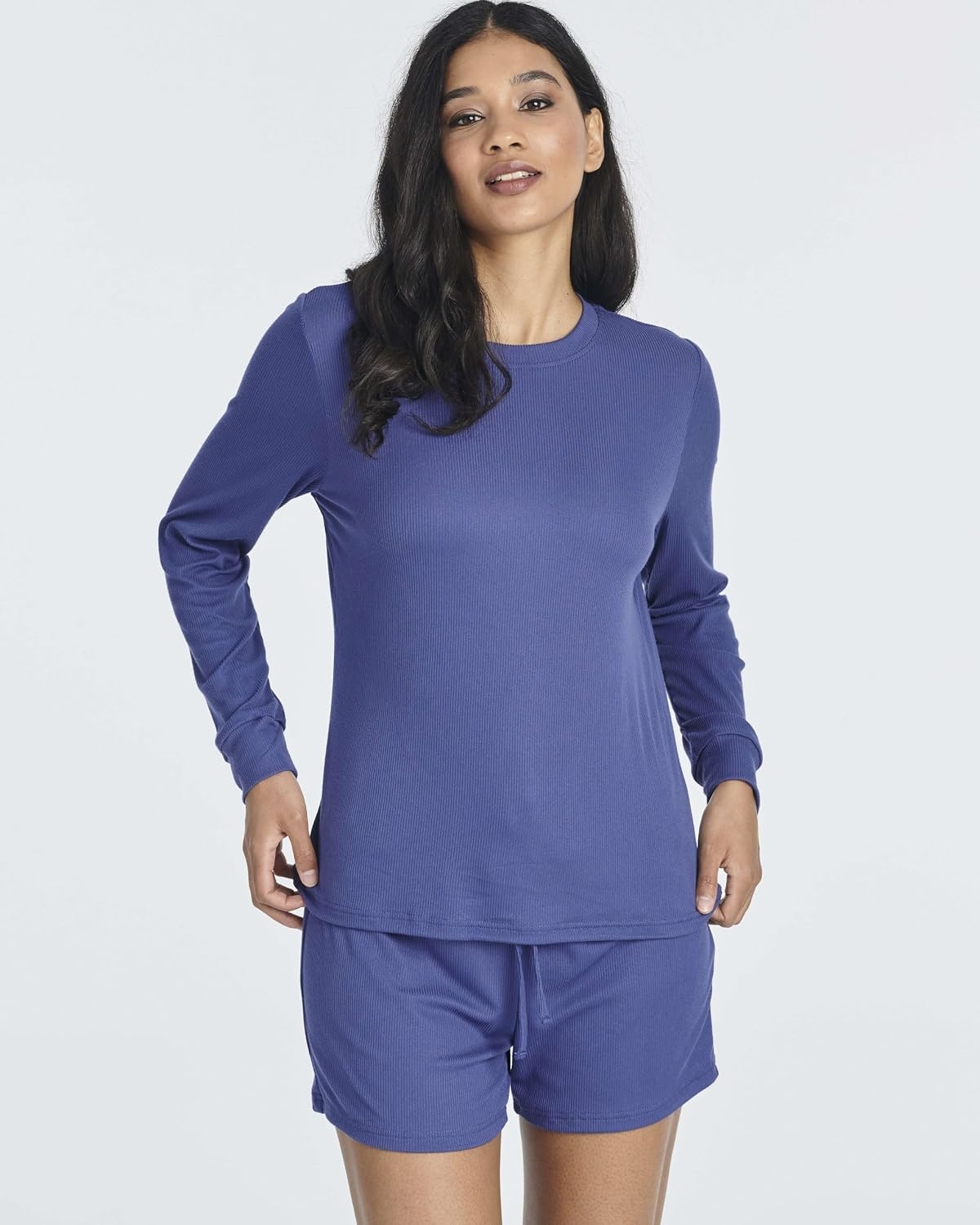 image:image2 Pack Womens Ribbed Pajama Sets 2 Piece Lounge Matching Sleepwear CuteSet 5
