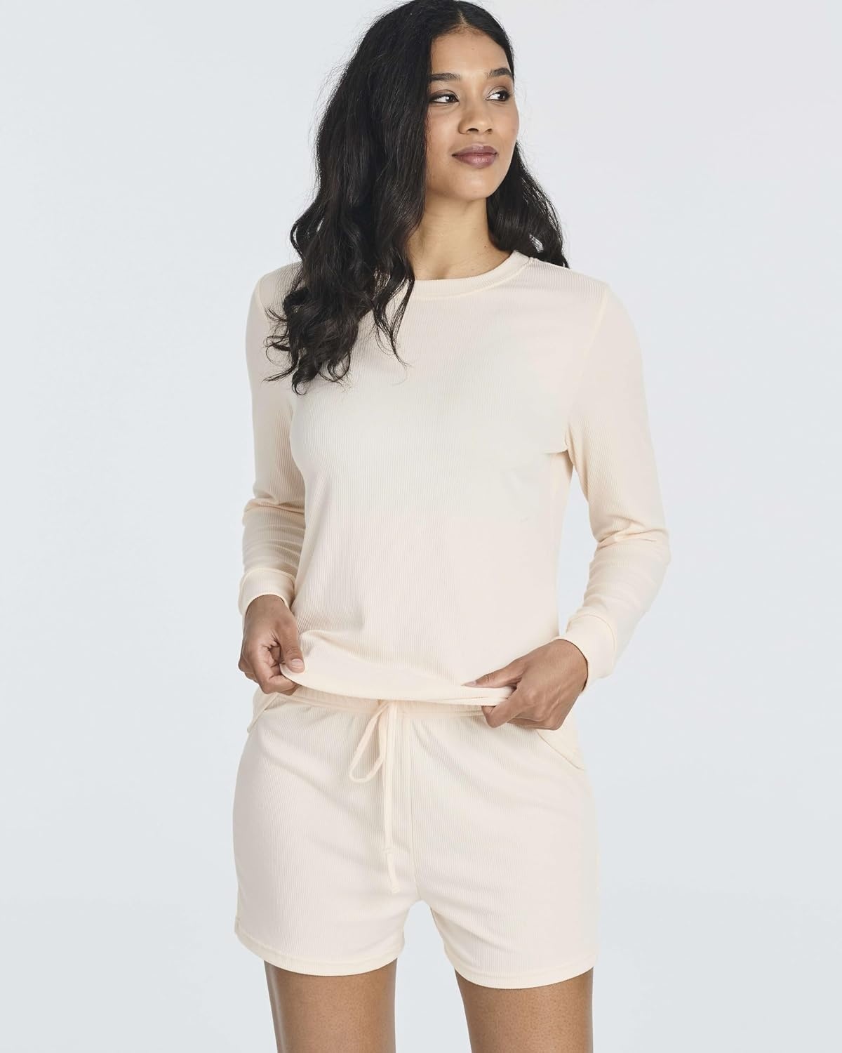 image:image2 Pack Womens Ribbed Pajama Sets 2 Piece Lounge Matching Sleepwear CuteSet 7