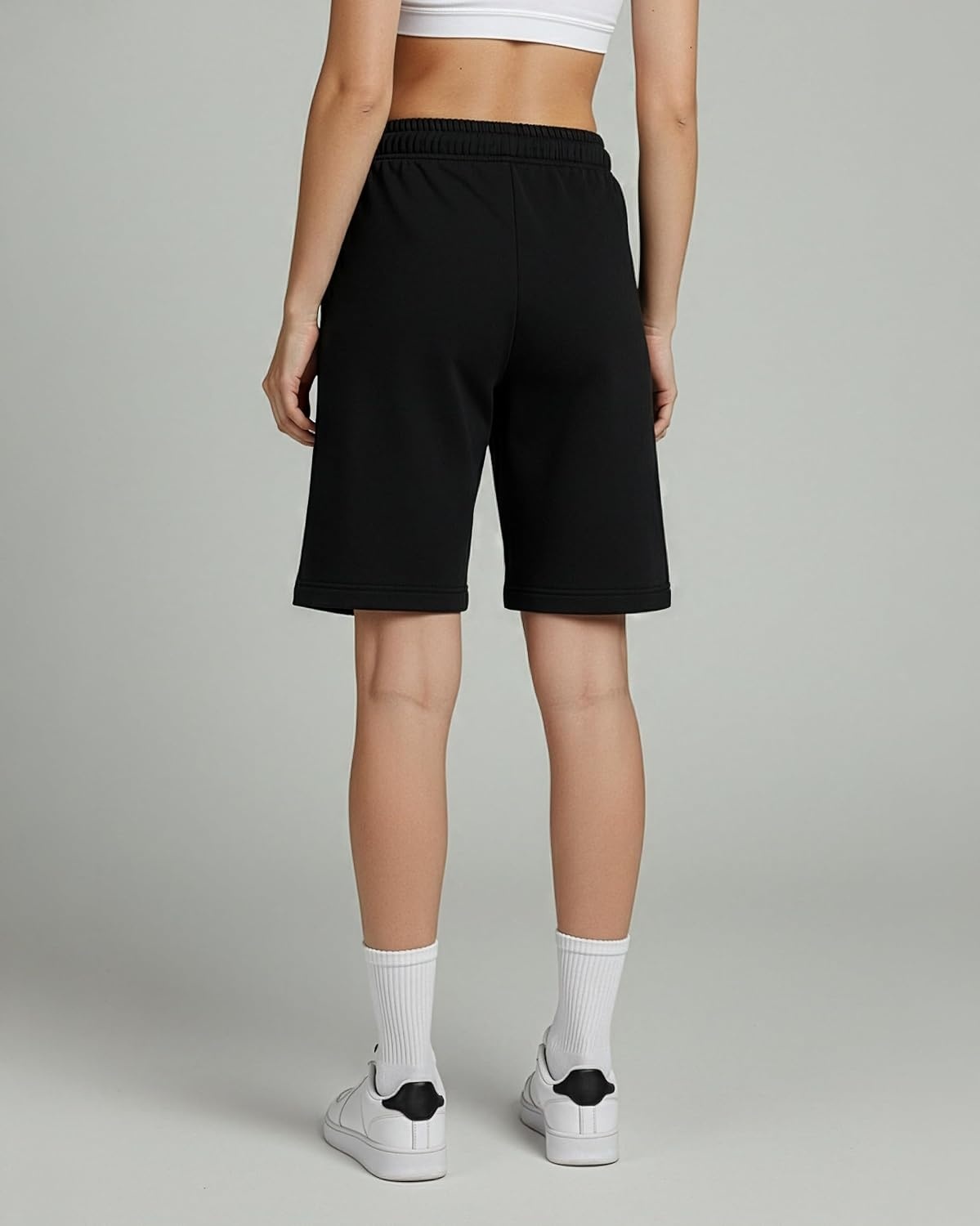 image:image3 Pack Womens 9 French Terry Bermuda Shorts Athletic Lounge Yoga PocketsSet 2