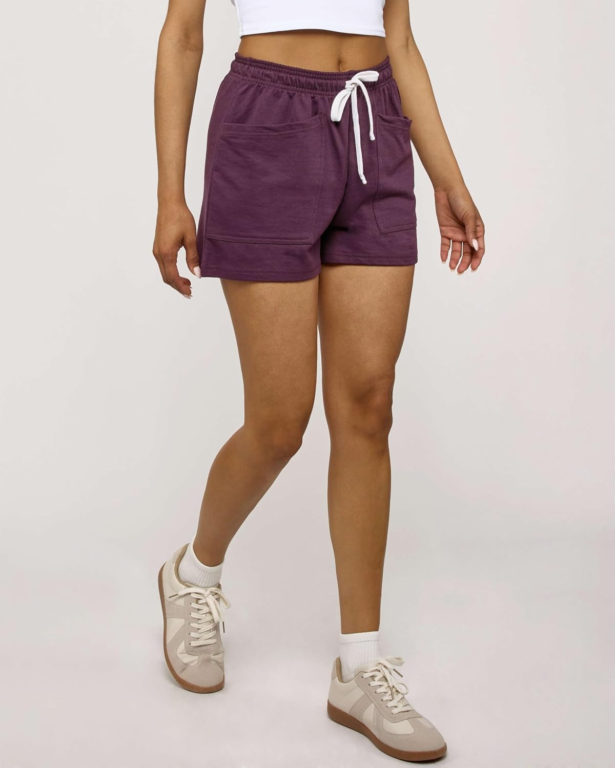 image:image3 Pack Womens French Terry Shorts Sweatshorts Lounge Gym Square PocketsSet 3