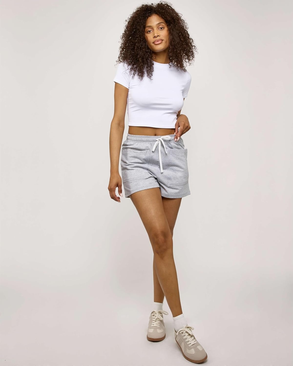 image:image3 Pack Womens French Terry Shorts Sweatshorts Lounge Gym Square PocketsSet 6