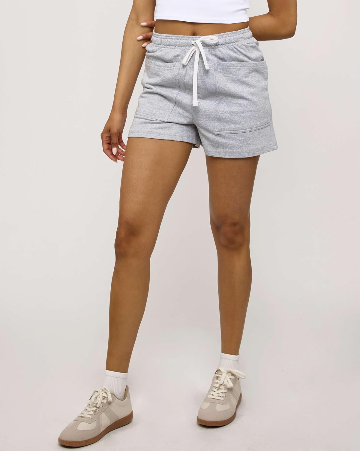 image:image3 Pack Womens French Terry Shorts Sweatshorts Lounge Gym Square PocketsSet 6