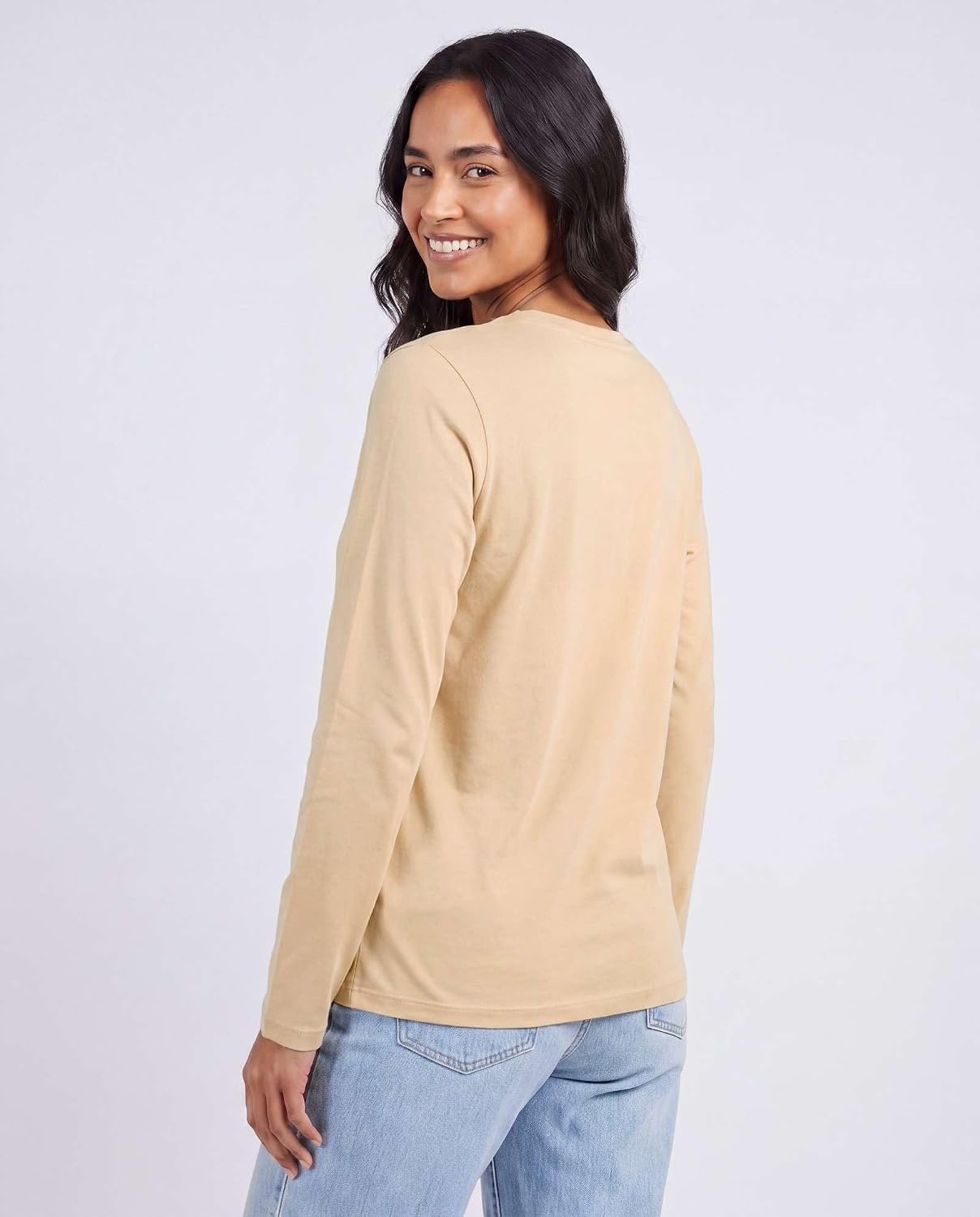 image:image4 Pack Womens Cotton Long Sleeve T Shirts Crewneck Basic Workout Tops TeesSet 1
