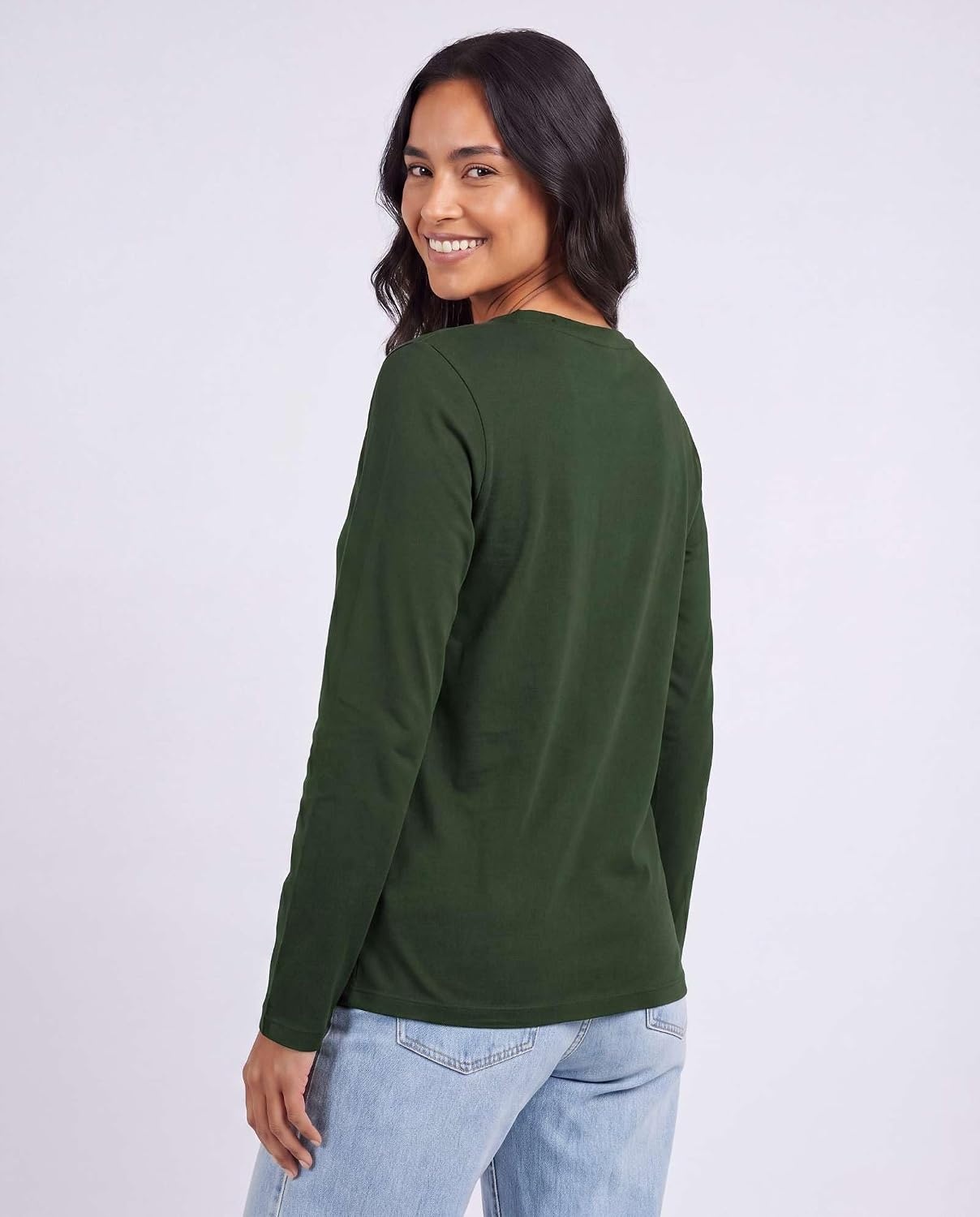 image:image4 Pack Womens Cotton Long Sleeve T Shirts Crewneck Basic Workout Tops TeesSet 10