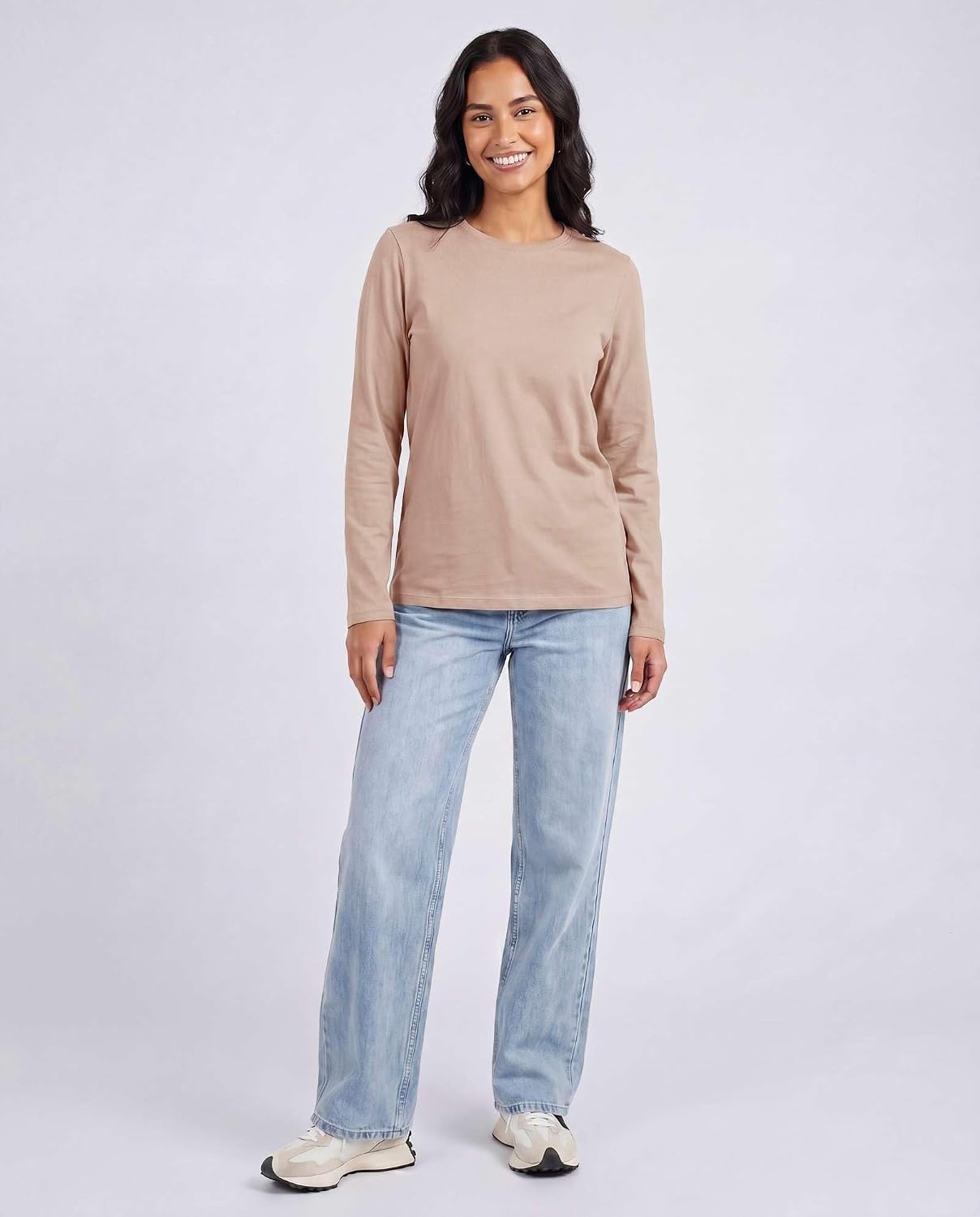 image:image4 Pack Womens Cotton Long Sleeve T Shirts Crewneck Basic Workout Tops TeesSet 11