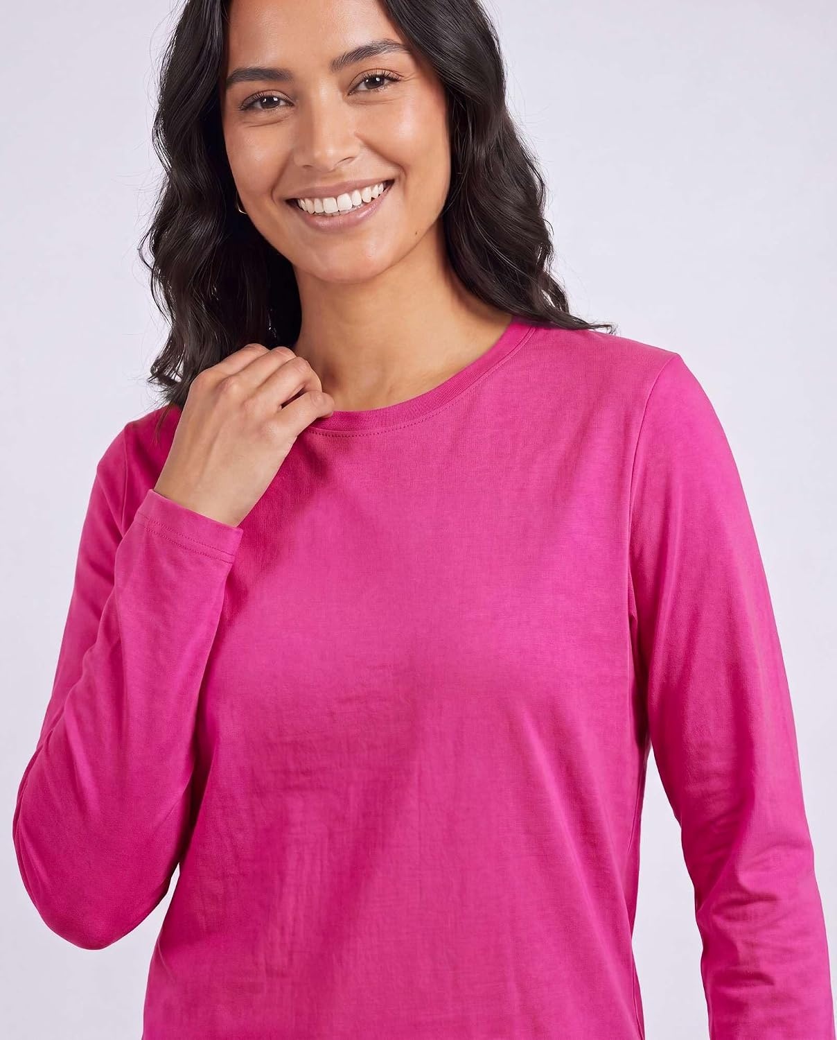 image:image4 Pack Womens Cotton Long Sleeve T Shirts Crewneck Basic Workout Tops TeesSet 12