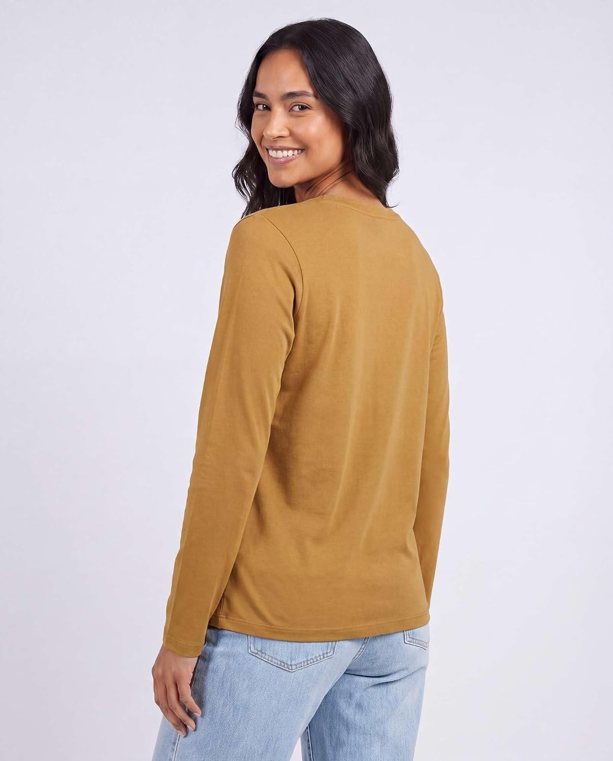 image:image4 Pack Womens Cotton Long Sleeve T Shirts Crewneck Basic Workout Tops TeesSet 12