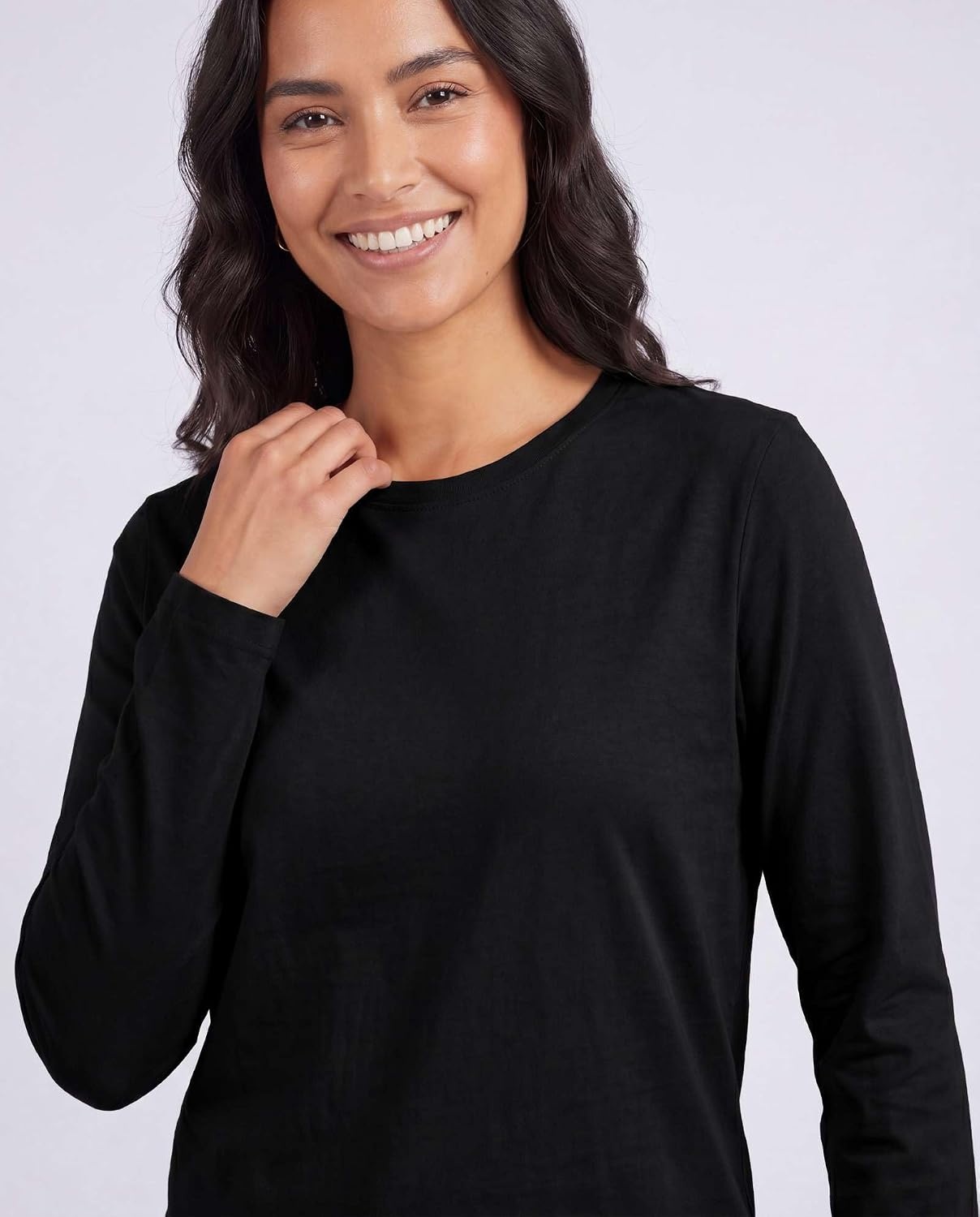 image:image4 Pack Womens Cotton Long Sleeve T Shirts Crewneck Basic Workout Tops TeesSet 13