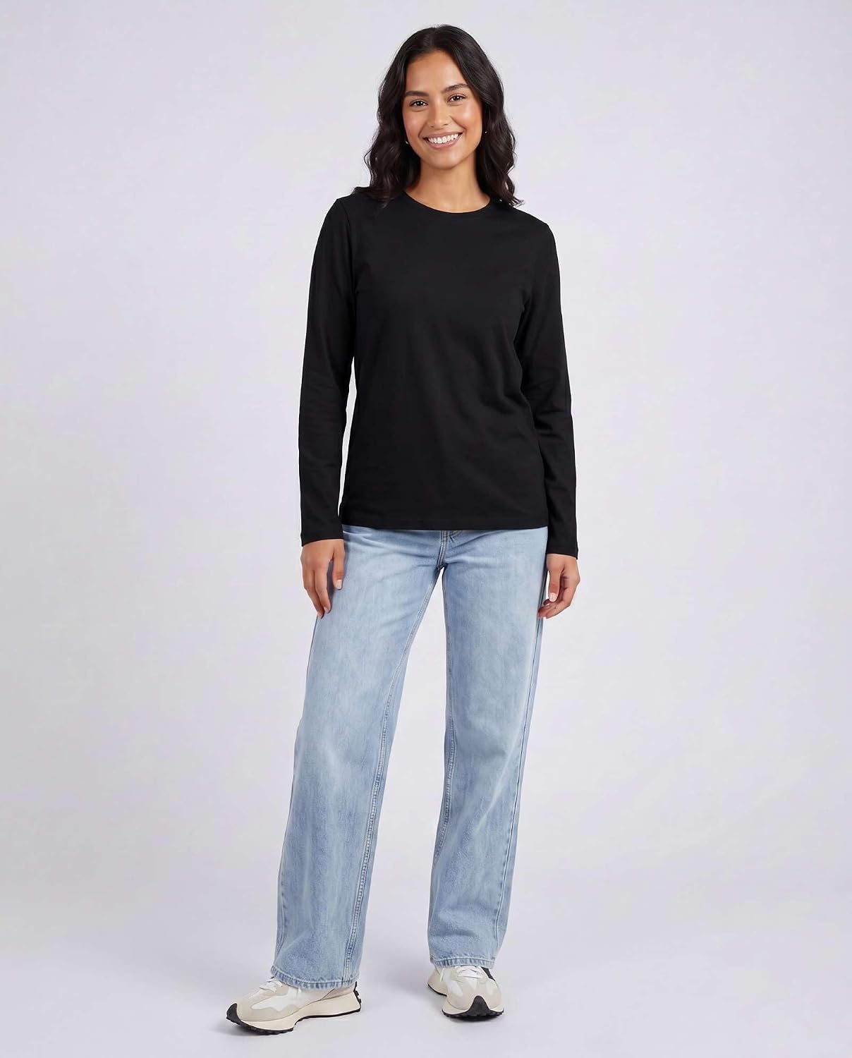 image:image4 Pack Womens Cotton Long Sleeve T Shirts Crewneck Basic Workout Tops TeesSet 13