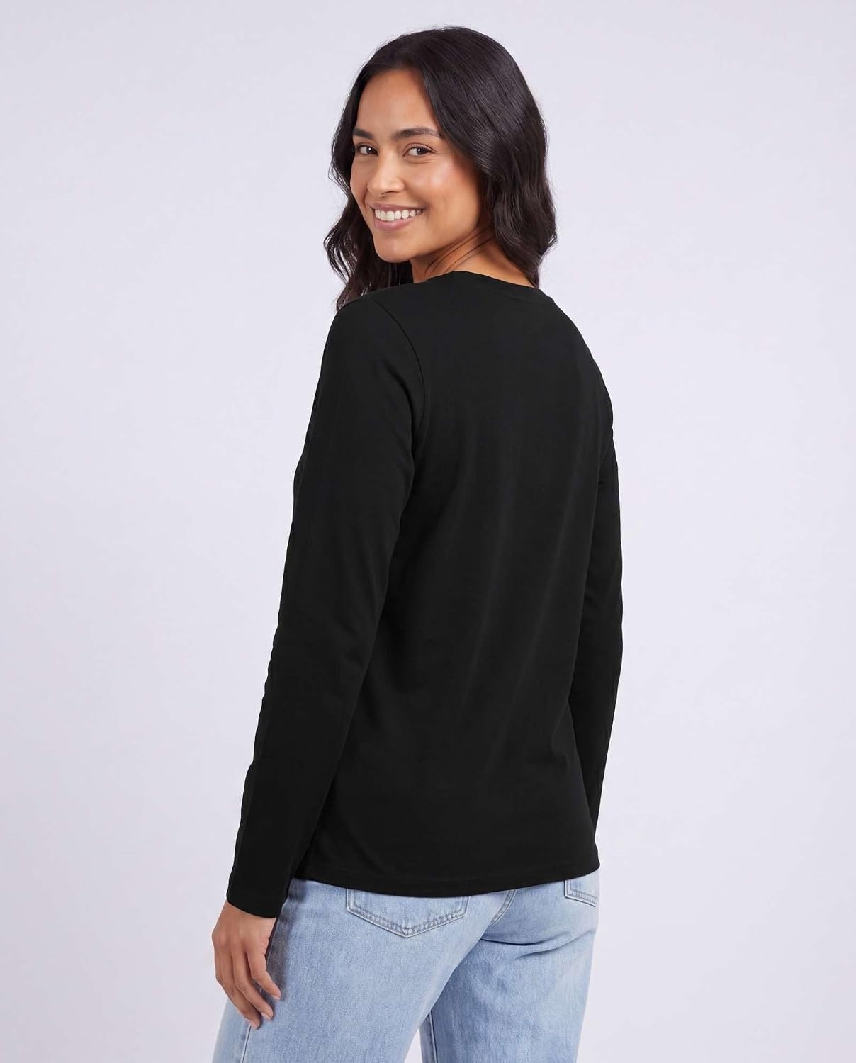 image:image4 Pack Womens Cotton Long Sleeve T Shirts Crewneck Basic Workout Tops TeesSet 13