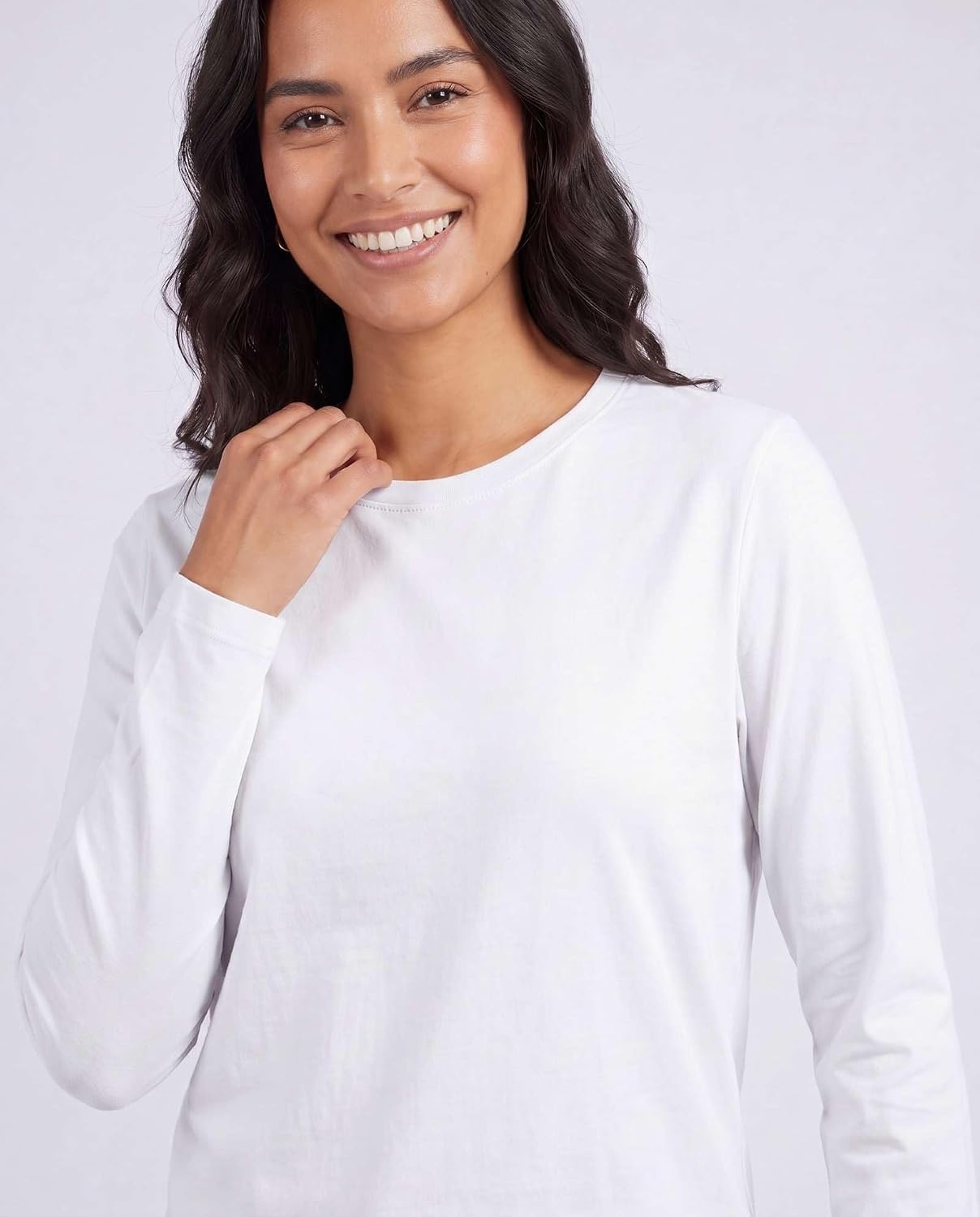 image:image4 Pack Womens Cotton Long Sleeve T Shirts Crewneck Basic Workout Tops TeesSet 14