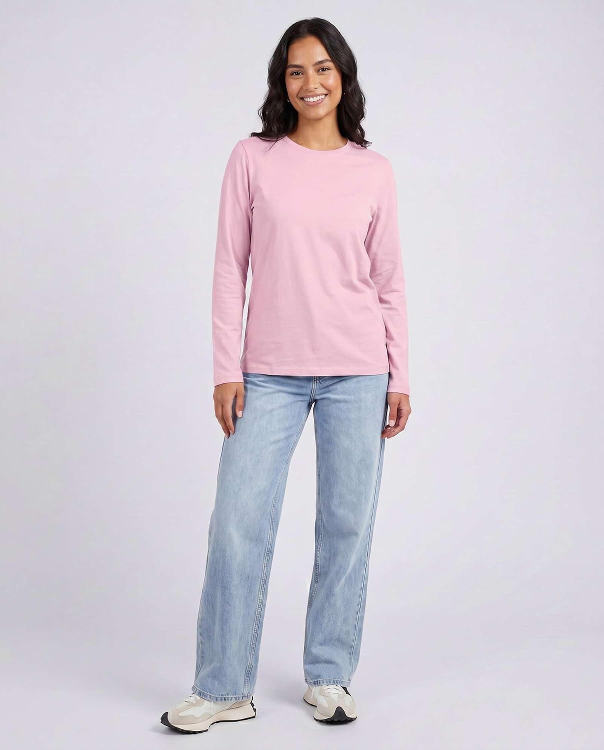 image:image4 Pack Womens Cotton Long Sleeve T Shirts Crewneck Basic Workout Tops TeesSet 15
