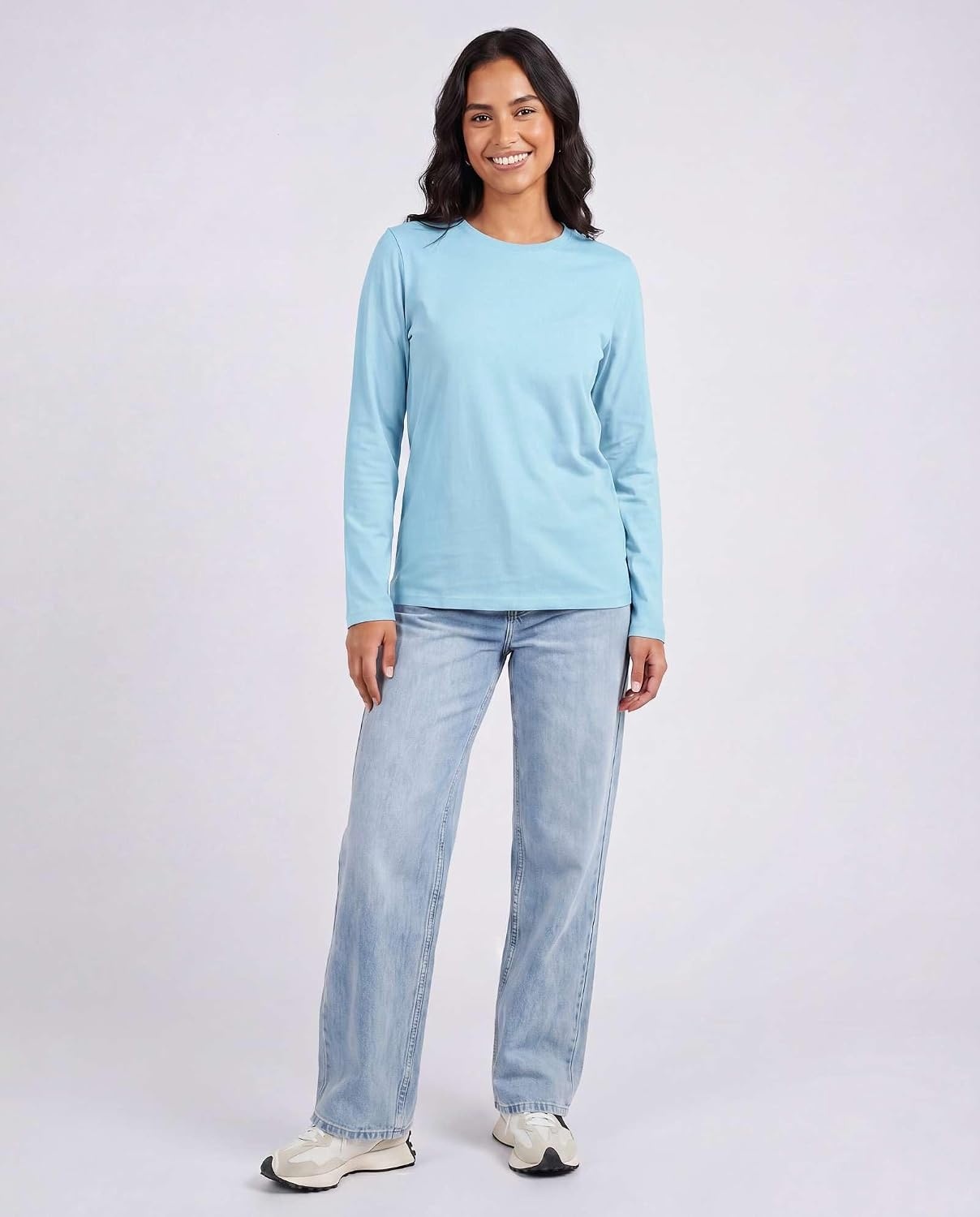 image:image4 Pack Womens Cotton Long Sleeve T Shirts Crewneck Basic Workout Tops TeesSet 3