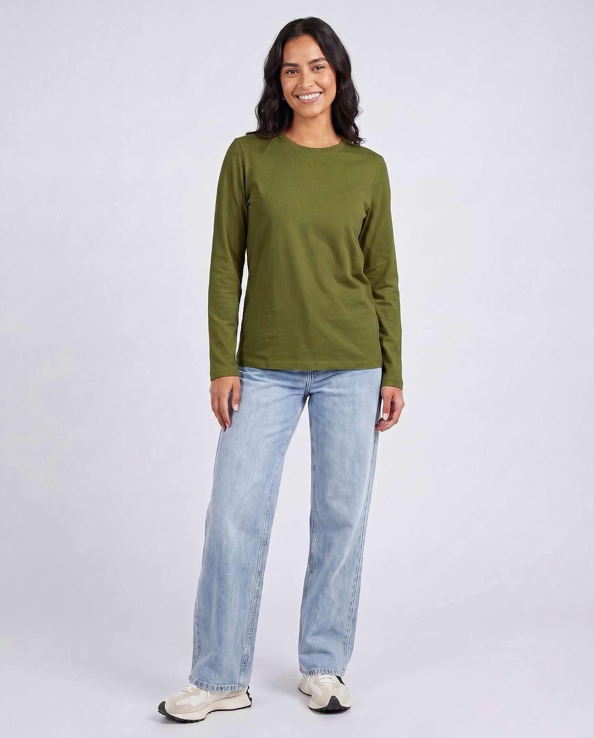 image:image4 Pack Womens Cotton Long Sleeve T Shirts Crewneck Basic Workout Tops TeesSet 5