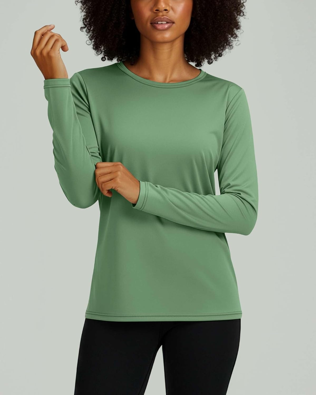 image:image4 Pack Womens Dry Fit Long Sleeve Sun Shirts UPF 50 Hiking Workout TopsSet 10