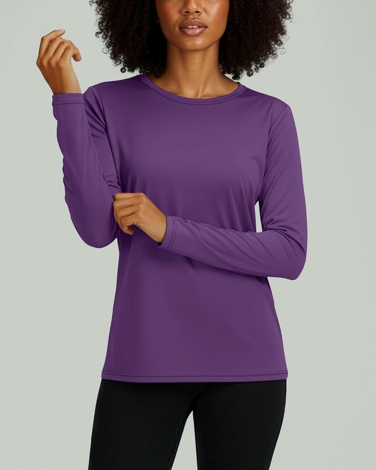 image:image4 Pack Womens Dry Fit Long Sleeve Sun Shirts UPF 50 Hiking Workout TopsSet 12