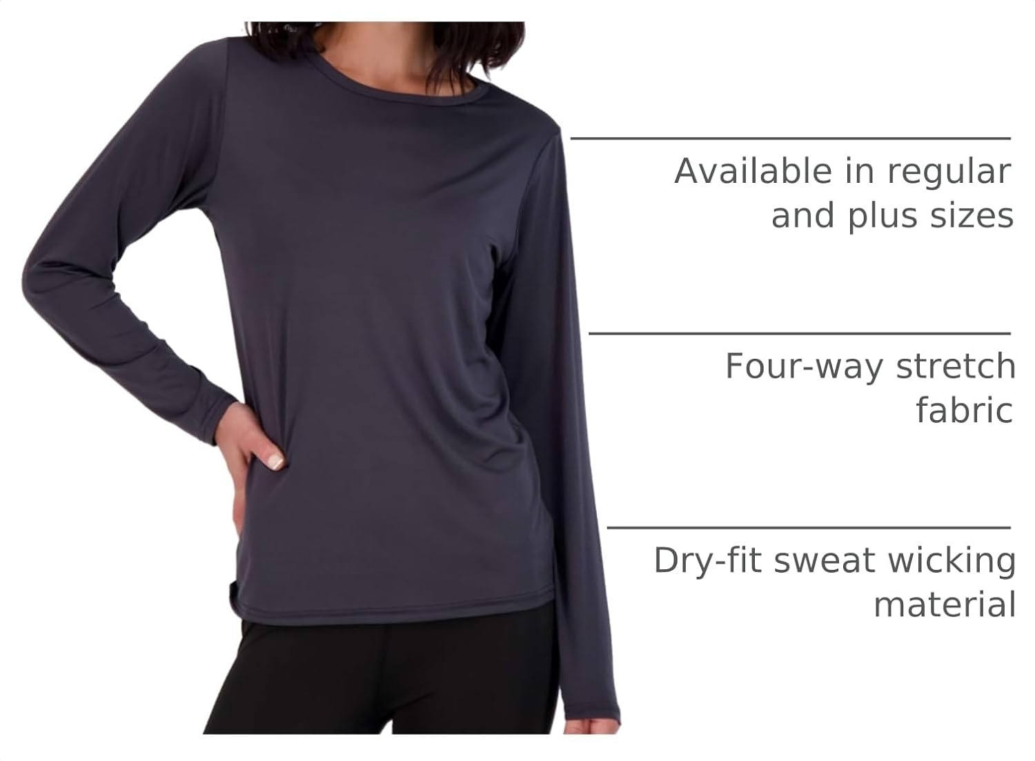 image:image4 Pack Womens Dry Fit Long Sleeve Sun Shirts UPF 50 Hiking Workout TopsSet 3