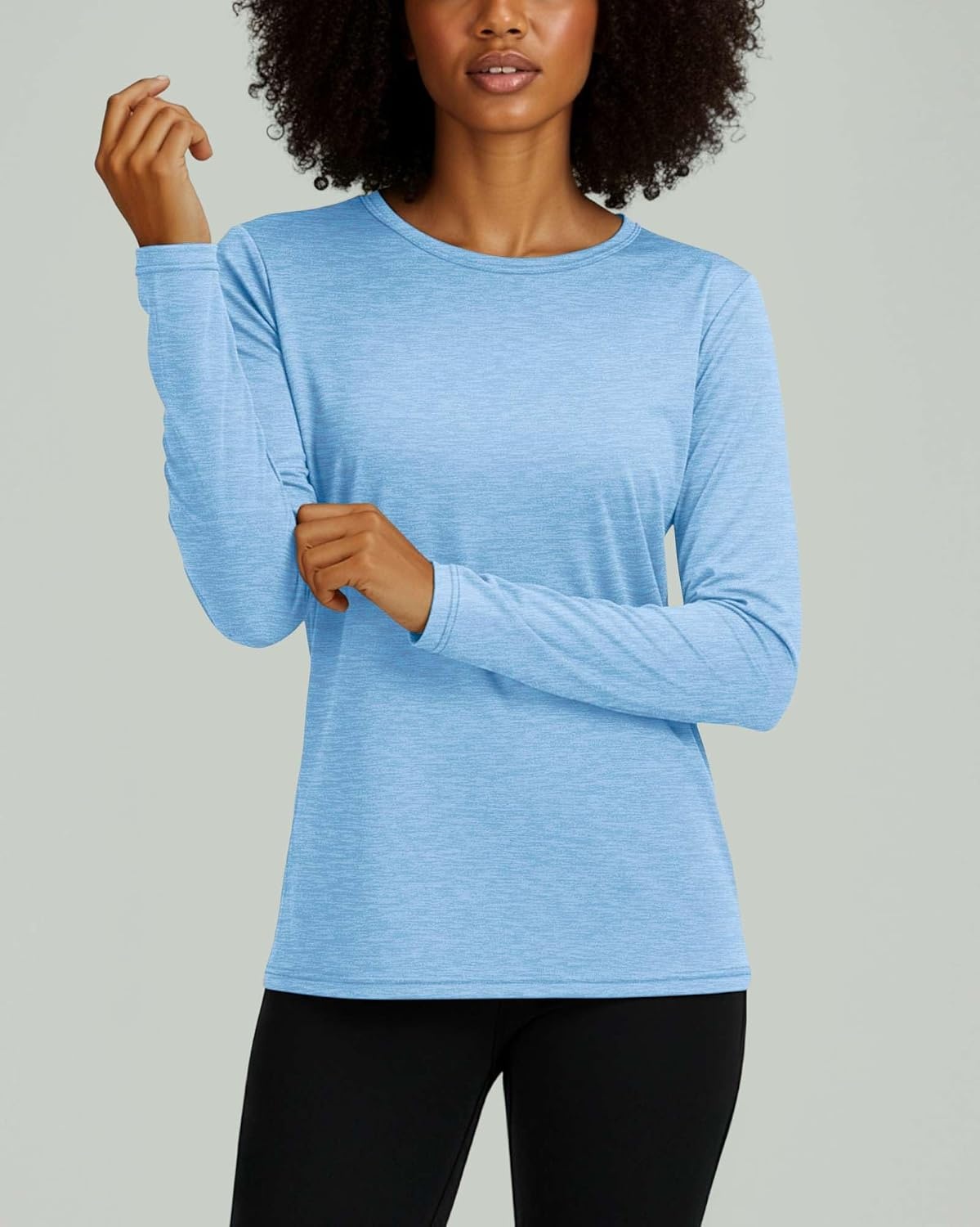 image:image4 Pack Womens Dry Fit Long Sleeve Sun Shirts UPF 50 Hiking Workout TopsSet 6