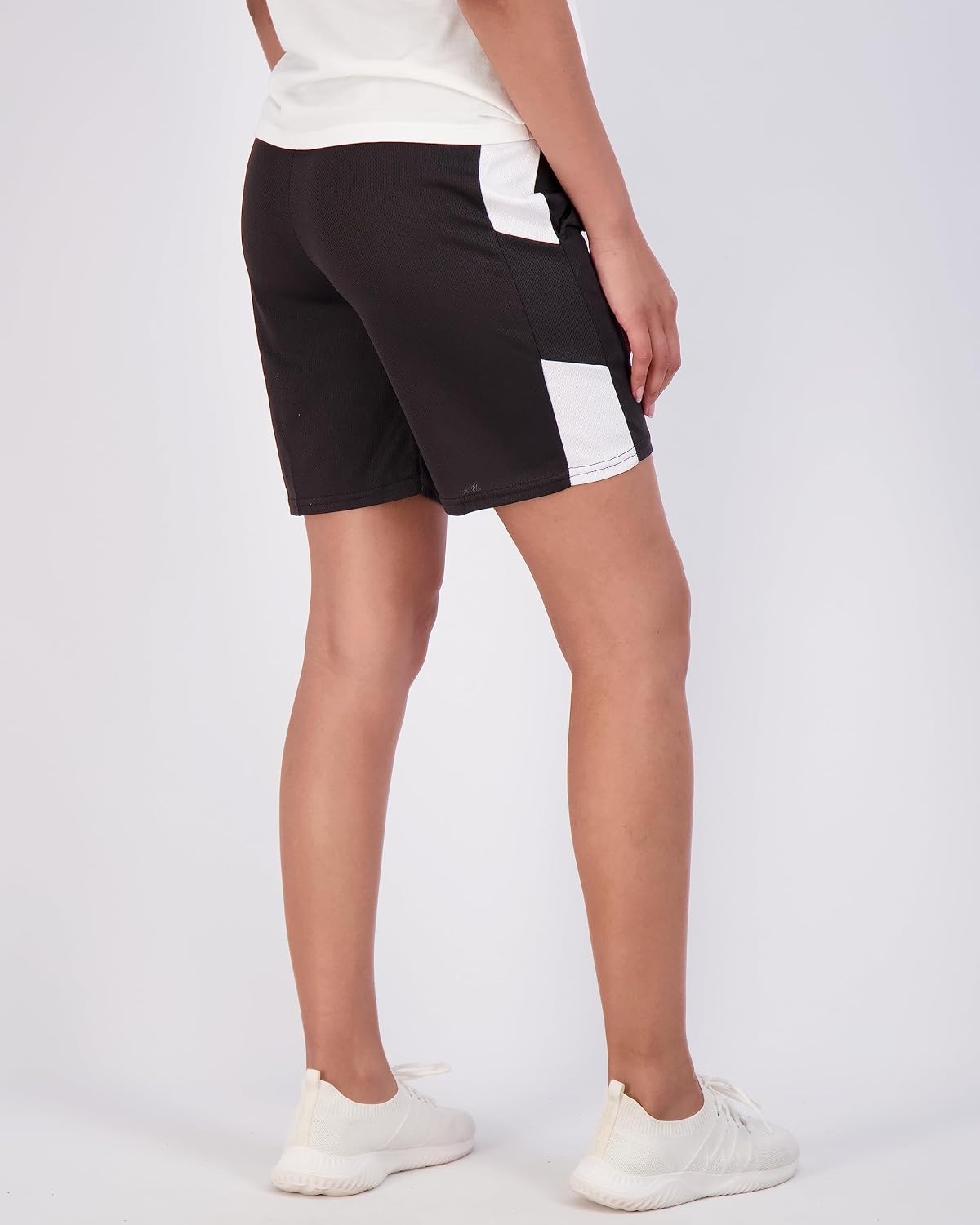 image:image4 Pack Womens Mesh Bermuda Shorts Athletic Running Gym Workout PocketsSet 1