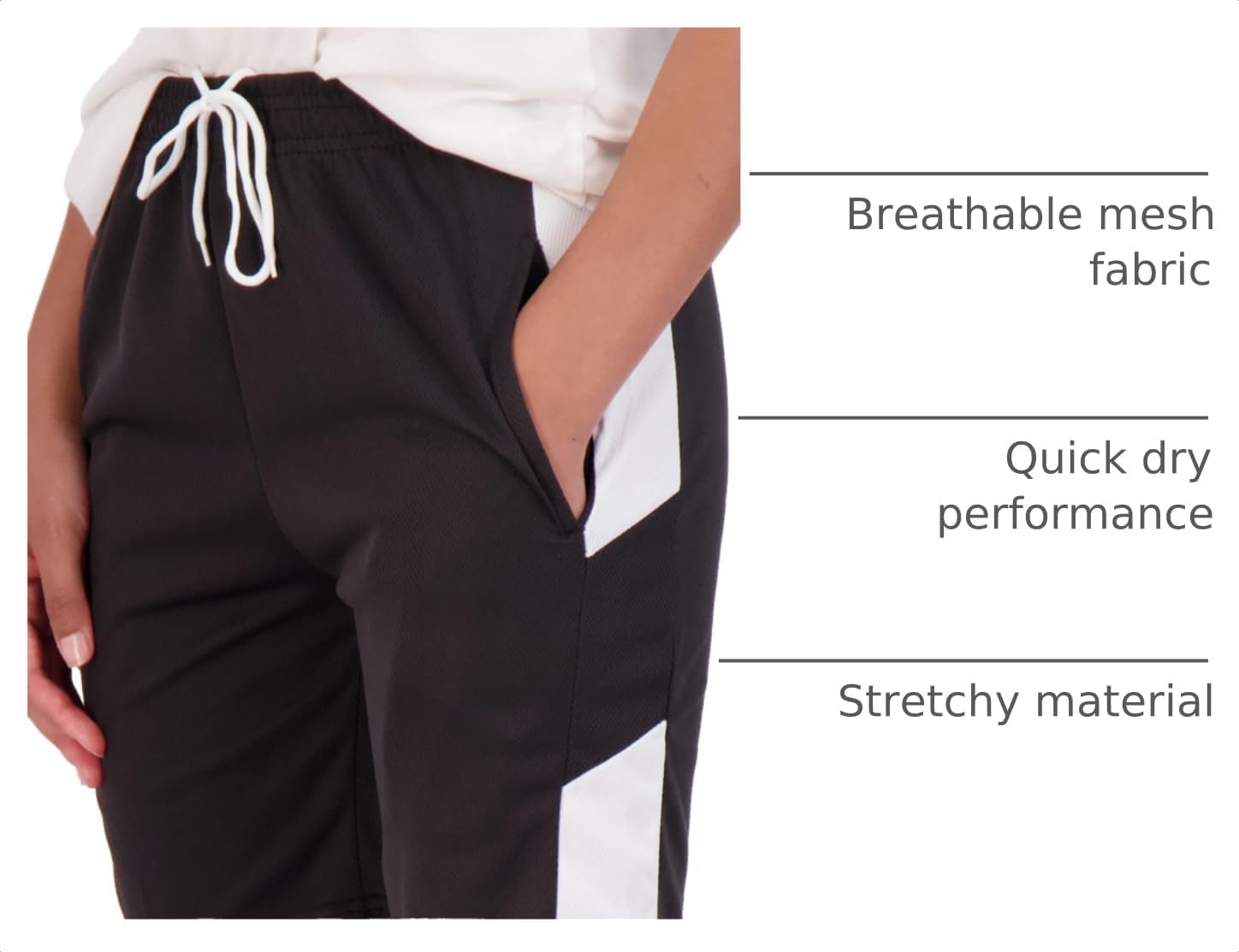 image:image4 Pack Womens Mesh Bermuda Shorts Athletic Running Gym Workout PocketsSet 1