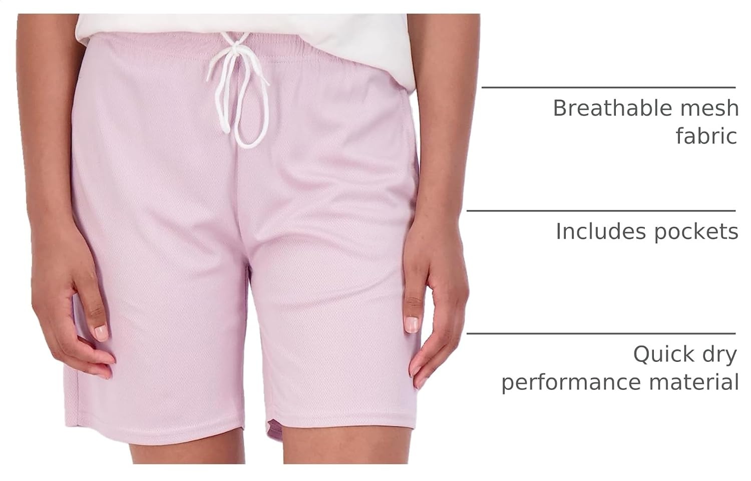 image:image4 Pack Womens Mesh Bermuda Shorts Athletic Running Gym Workout PocketsSet 4