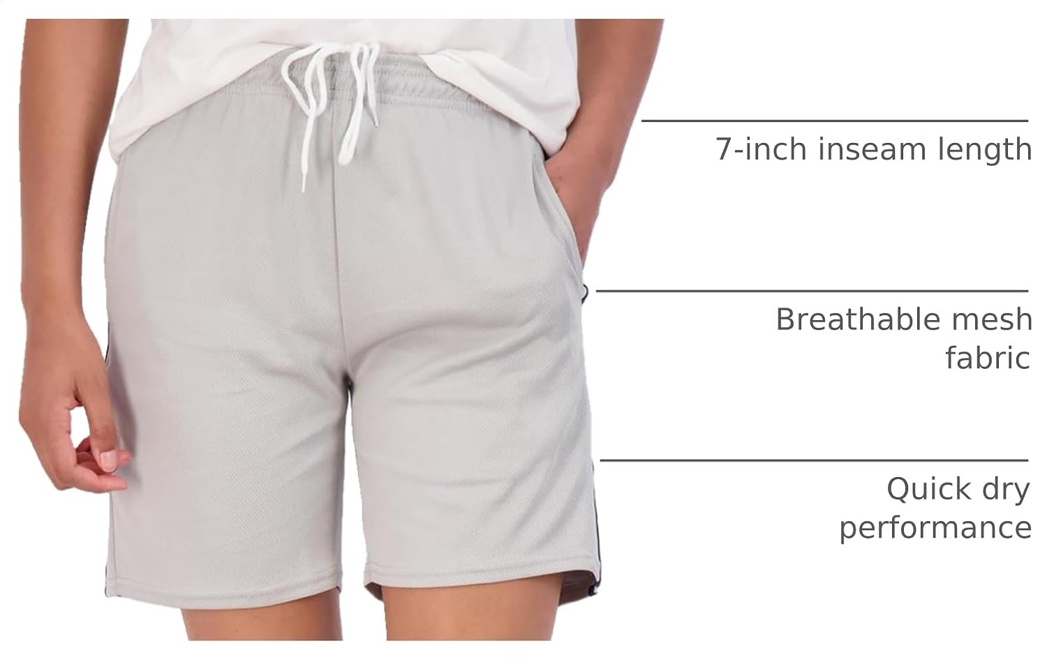 image:image4 Pack Womens Mesh Bermuda Shorts Athletic Running Gym Workout PocketsSet 8