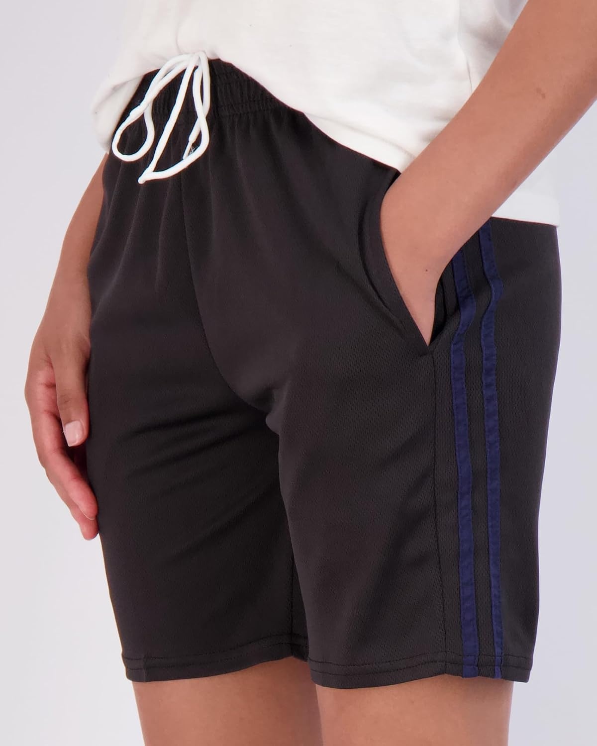 image:image4 Pack Womens Mesh Bermuda Shorts Athletic Running Gym Workout PocketsSet 8