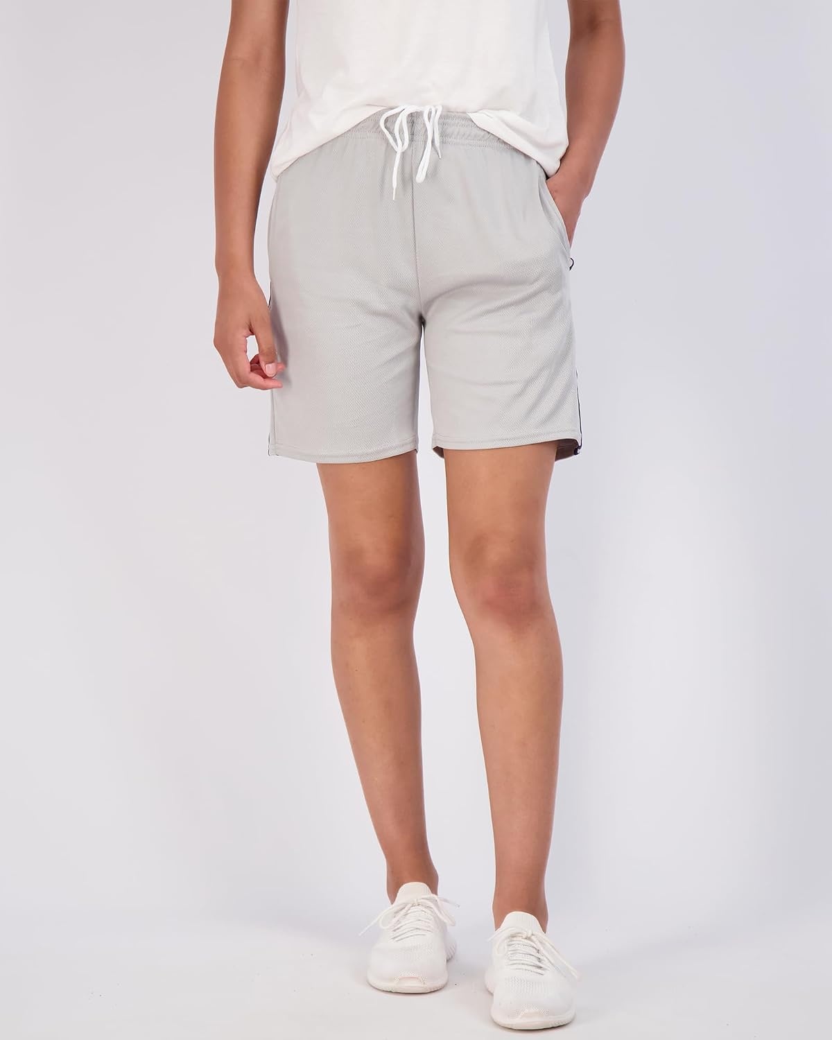 image:image4 Pack Womens Mesh Bermuda Shorts Athletic Running Gym Workout PocketsSet 8