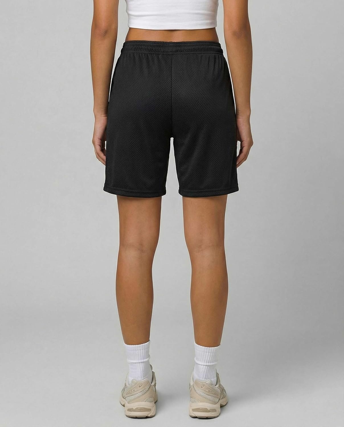 image:image4 Pack Womens Mesh Bermuda Shorts Athletic Running Gym Workout PocketsSet 9