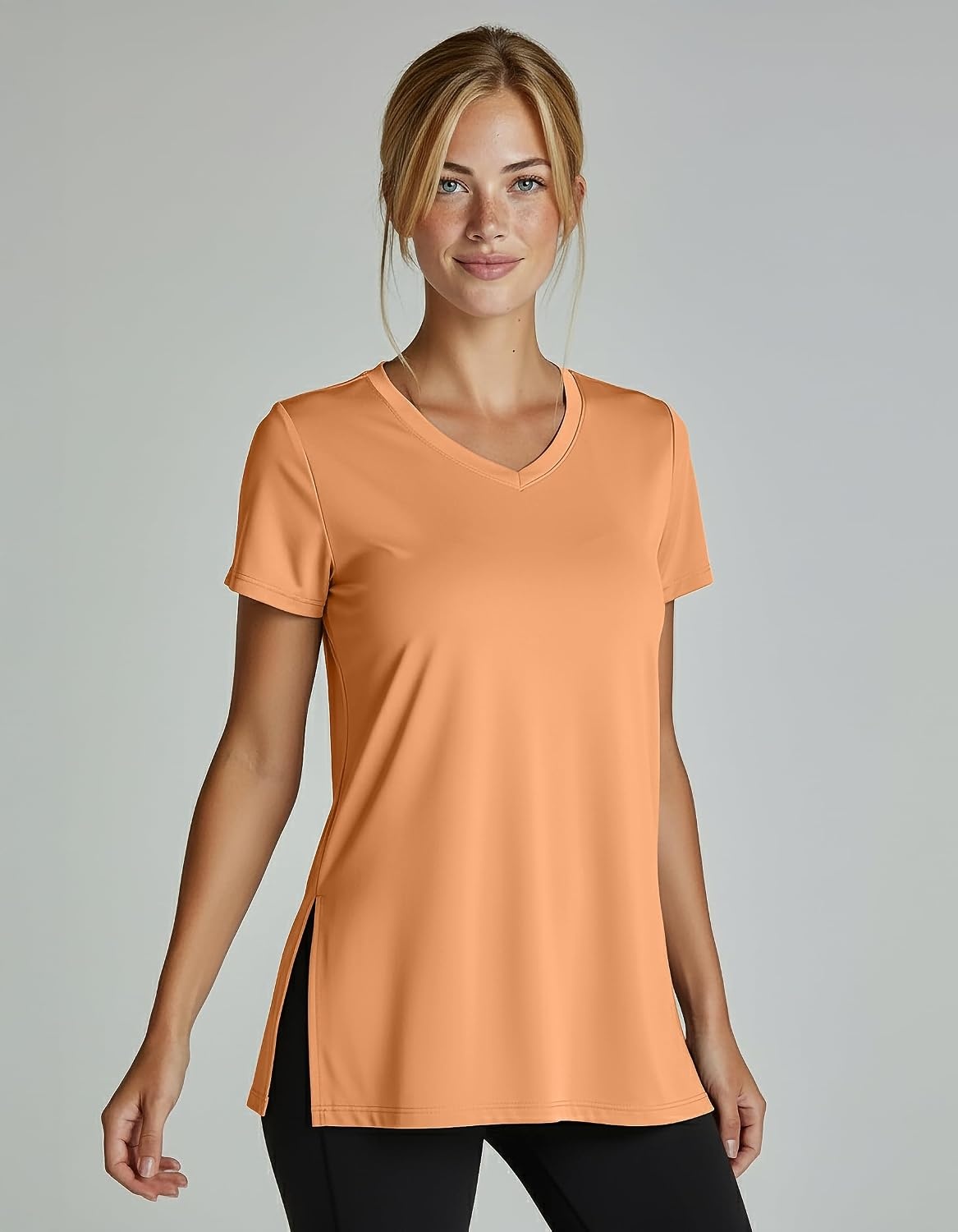 image:image5 Pack Womens Dry Fit V Neck T Shirts Workout Athletic Gym Yoga Basic TopsSet 2