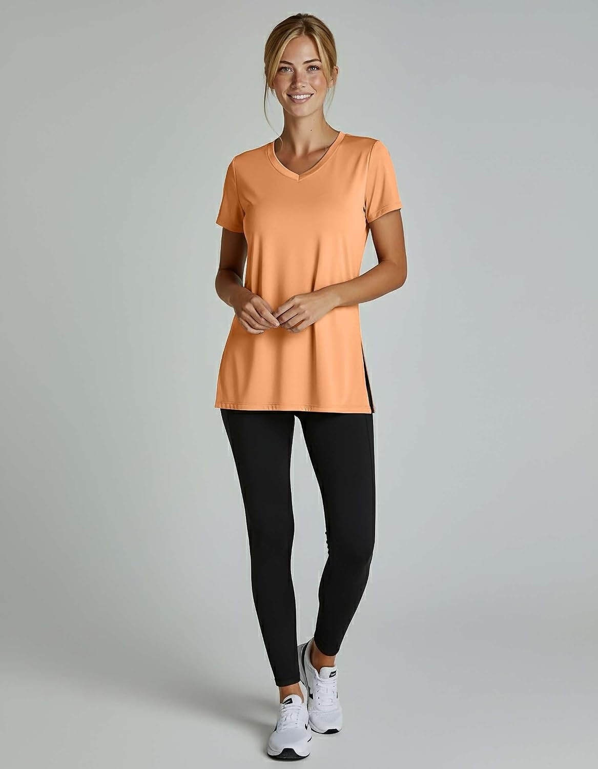 image:image5 Pack Womens Dry Fit V Neck T Shirts Workout Athletic Gym Yoga Basic TopsSet 2
