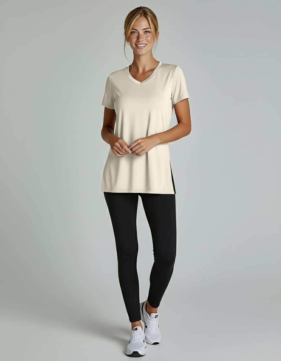 image:image5 Pack Womens Dry Fit V Neck T Shirts Workout Athletic Gym Yoga Basic TopsSet 3