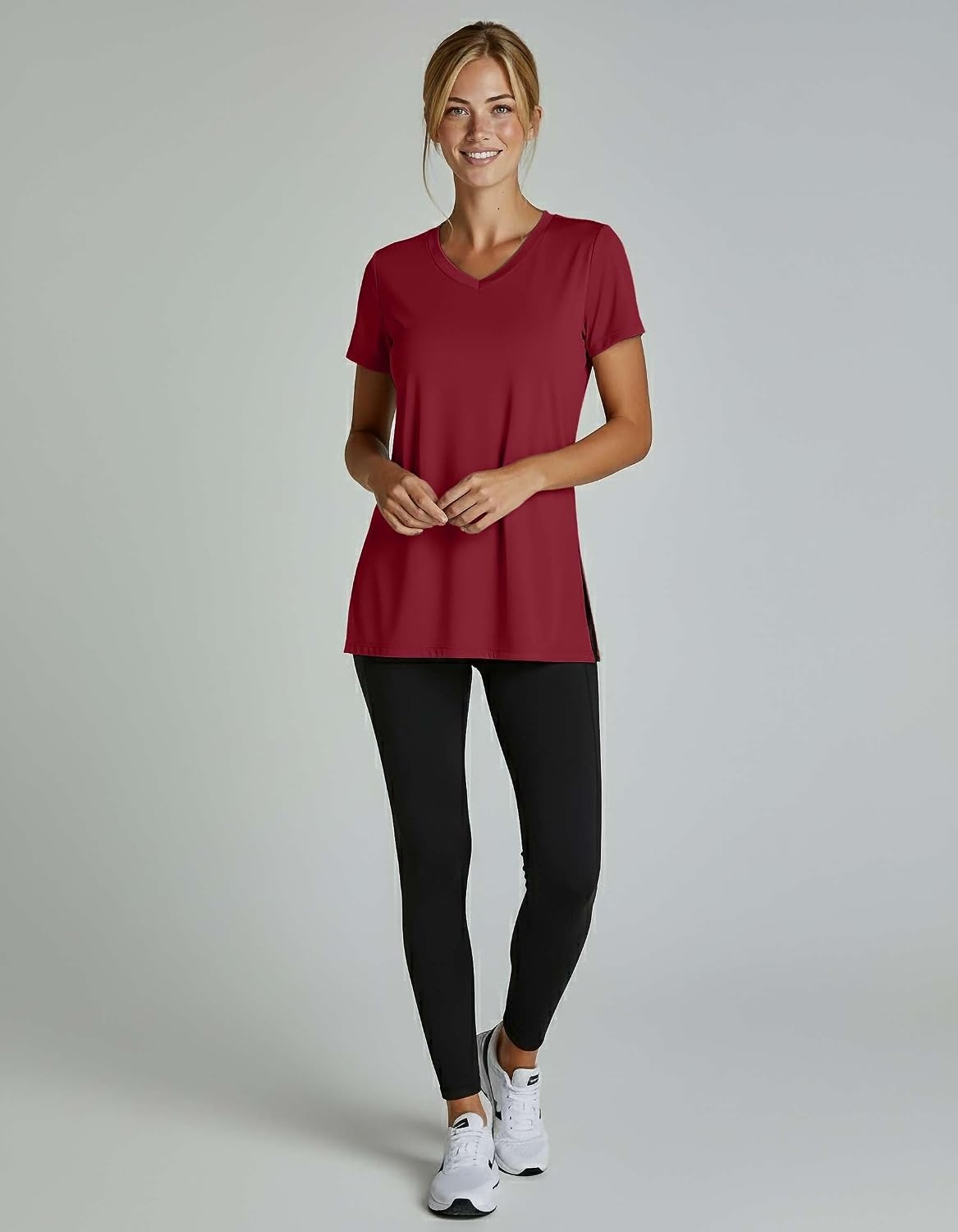 image:image5 Pack Womens Dry Fit V Neck T Shirts Workout Athletic Gym Yoga Basic TopsSet 6