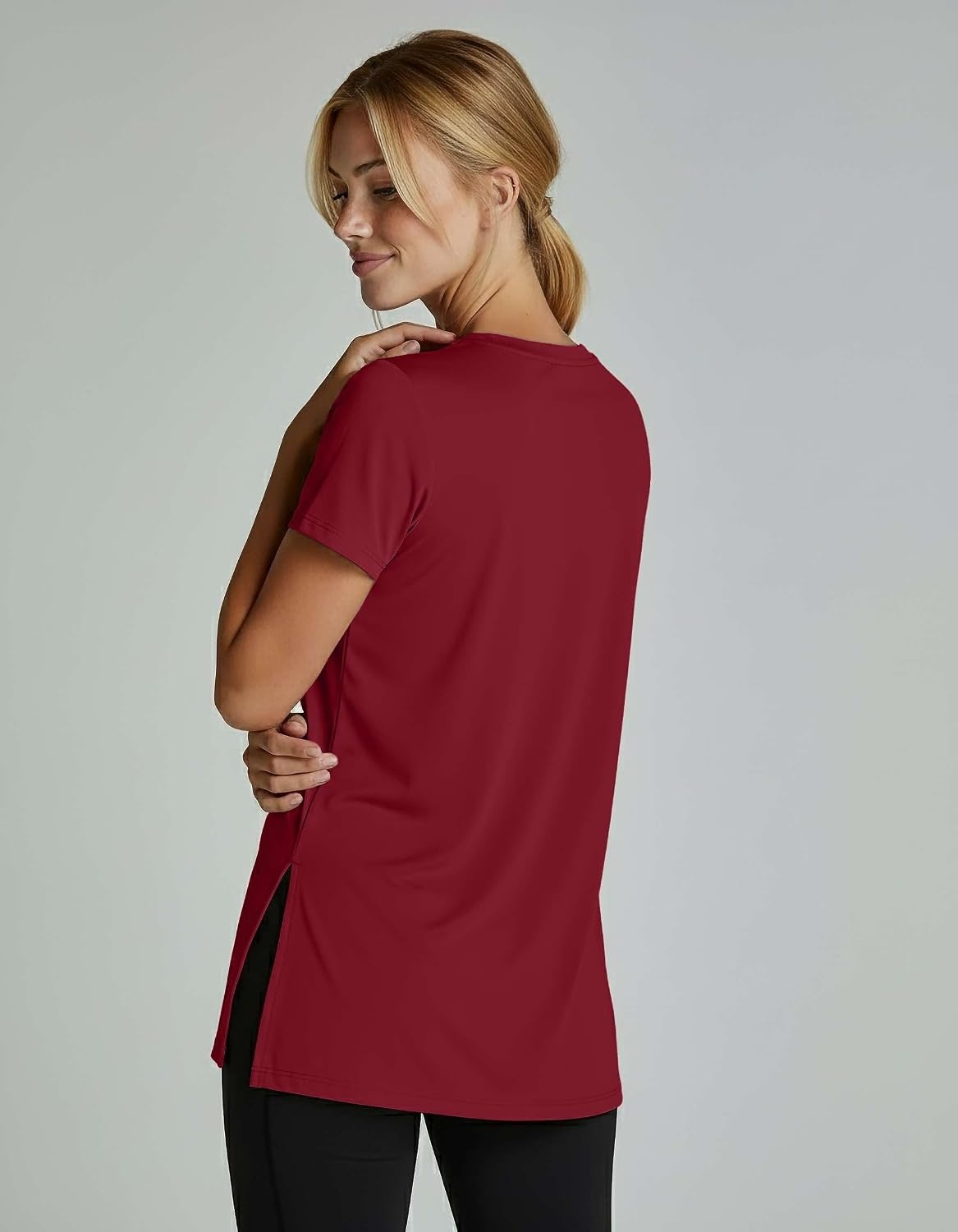 image:image5 Pack Womens Dry Fit V Neck T Shirts Workout Athletic Gym Yoga Basic TopsSet 6