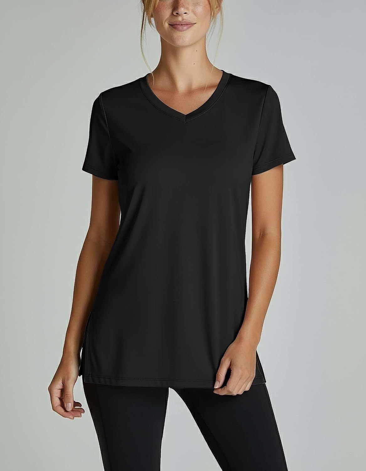 image:image5 Pack Womens Dry Fit V Neck T Shirts Workout Athletic Gym Yoga Basic TopsSet 7