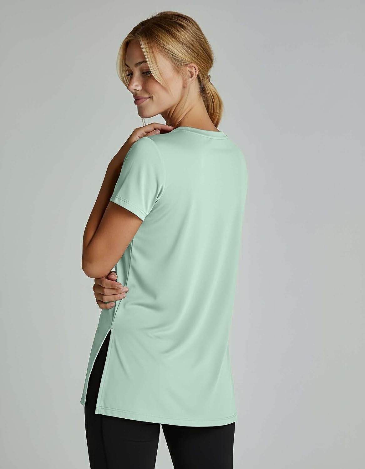 image:image5 Pack Womens Dry Fit V Neck T Shirts Workout Athletic Gym Yoga Basic TopsSet 7