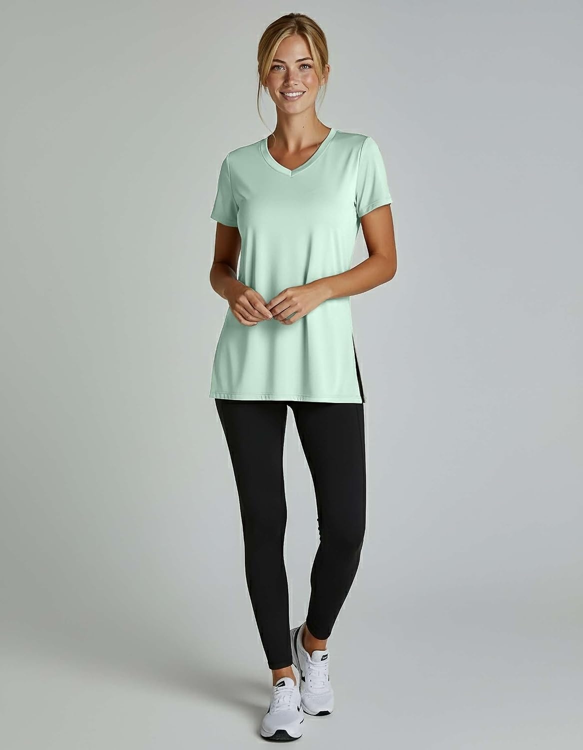 image:image5 Pack Womens Dry Fit V Neck T Shirts Workout Athletic Gym Yoga Basic TopsSet 7