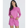 2 Pack Women’s Ribbed Pajama Sets 2 Piece Lounge Matching Sleepwear Cute(Set 8)