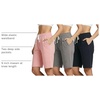 3 Pack Women’s 9″ French Terry Bermuda Shorts Athletic Lounge Yoga Pockets(Set 2)