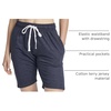 3 Pack Women’s 9″ French Terry Bermuda Shorts Athletic Lounge Yoga Pockets(Set 6)
