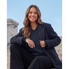 3 Pack Womens Fleece V Neck Sweatshirt Pullover Sweaters Long Sleeve Top(Solid Black  Solid Navy Blazer  Charcoal Heather)