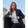 3 Pack Womens Fleece V Neck Sweatshirt Pullover Sweaters Long Sleeve Top(Solid Black  Solid Plum Perfect  Solid Ballad Blue)