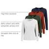 4 Pack Women’s Cotton Long Sleeve T Shirts Crewneck Basic Workout Tops Tees(Set 10)