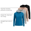 4 Pack Women’s Cotton Long Sleeve T Shirts Crewneck Basic Workout Tops Tees(Set 11)