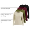 4 Pack Women’s Cotton Long Sleeve T Shirts Crewneck Basic Workout Tops Tees(Set 6)