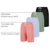 4 Pack Women’s Mesh Bermuda Shorts Athletic Running Gym Workout Pockets(Set 5)