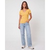 5 Pack Women’s Ribbed V Neck T Shirts Short Sleeve Basic Lounge Casual Tops(Set 3)