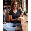 5 Pack Women’s Ribbed V Neck T Shirts Short Sleeve Basic Lounge Casual Tops(Set 5)